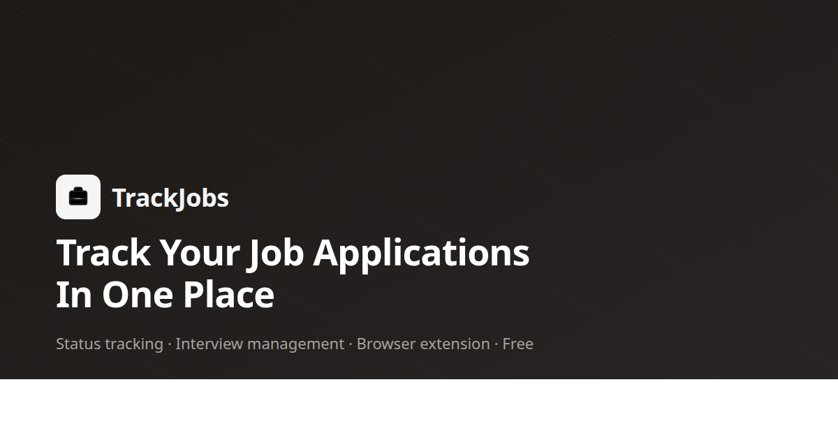 Track Job Applications - Manage Your Job Search | TrackJobs